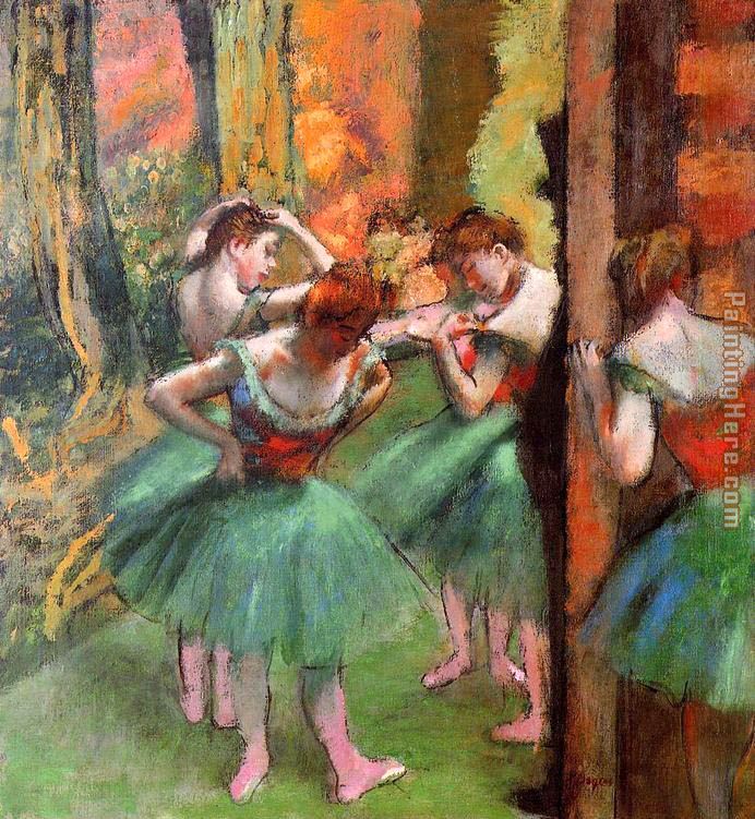Edgar Degas Dancers, Pink and Green